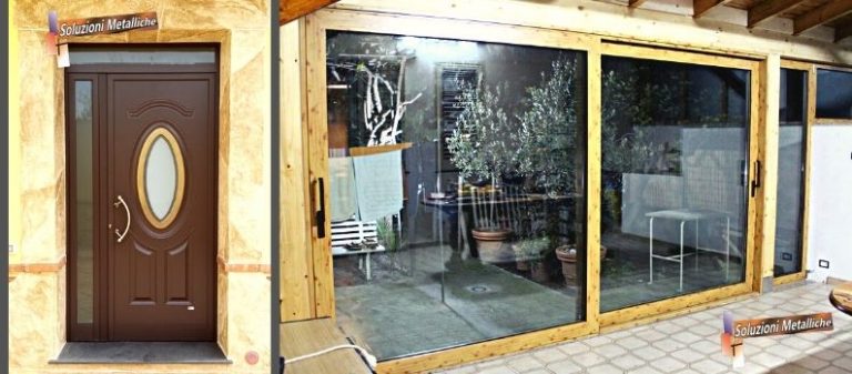 Infissi in alluminio.